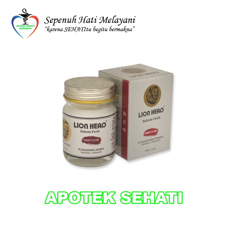 BALSEM LION HEAD 13GR BALSAM PUTIH OBAT GOSOK PUSING PEGAL LINU