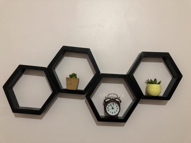 Promo Rak Dinding Hexagonal 5pcs