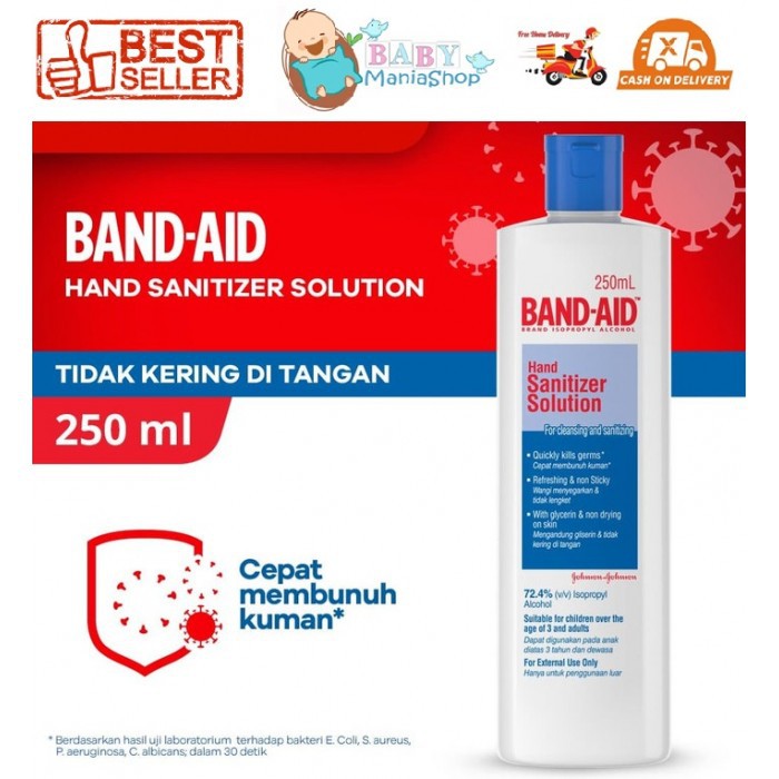 Band Aid Hand Sanitizer Solution 250ml Babymaniashopid