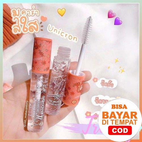 Mascara Maskara Bening UNICORN Tutup GLITTER BY KISS BEAUTY