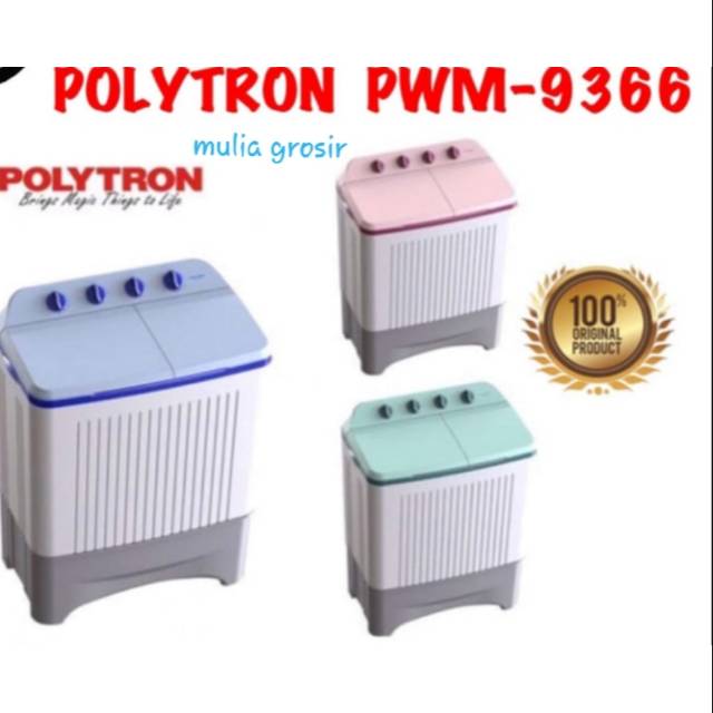 Mesin Cuci Polytron 9Kg PWM-9366