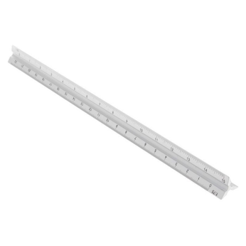 

Penggaris Insinyur Arsitek Interior Skala Segitiga 30cm Bahan Aluminium