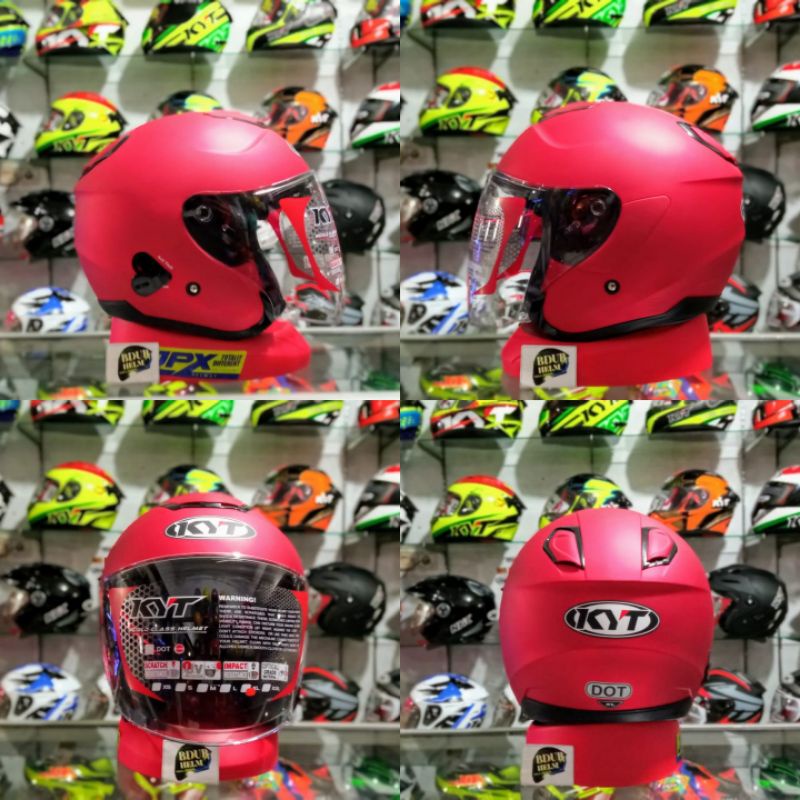 Helm kyt kyoto r red dof paket ganteng 100% original sni-dot-Original helm