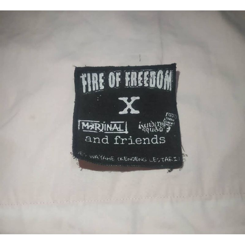 [ COD BAYAR DITEMPAT ] Patch Bordir Emblem Punk Fire Of Freedom Marjinal & Kendeng Squad Wes Wayahe