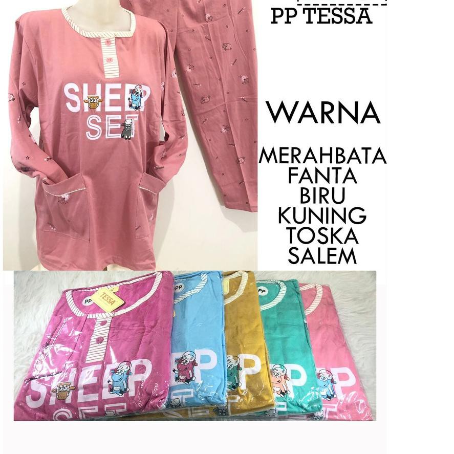 ➭ Babydoll PP TESSA Celana Panjang Lengan Panjang Baju Tidur Piyama Wanita -2 ☇