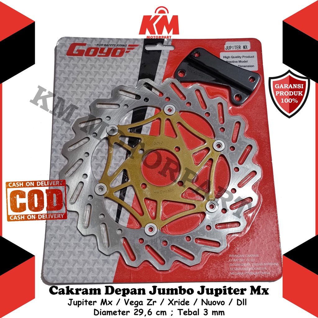 Cakram Depan Jupiter Mx Vega R Xride Nouvo Variasi Piringan Rem Jumbo Bonus Breket