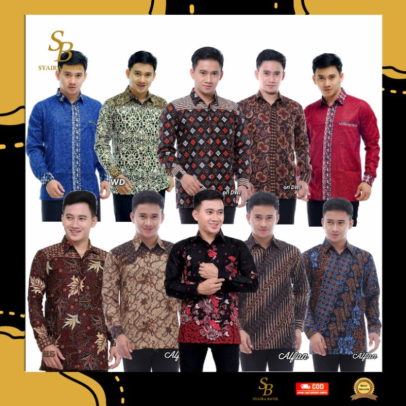 Kemeja Cauple Batik//kemeja Batik Cowok//batik Terlaris Ml Xl Xxl