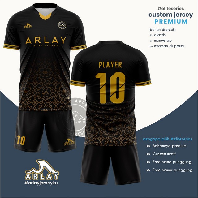 ARLAY JERSEY - BAHAN PREMIUM DRYTECH / HALUS MENYERAP ELASTIS NYAMAN / CUSTOM SETELAN BAJU FUTSAL BO