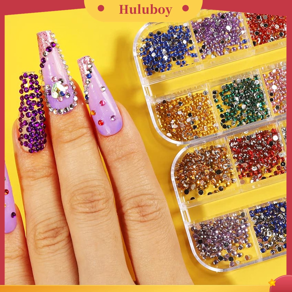 Huluboy Huluboy♡ 1 Set Sequin Glitter Multifungsi Untuk Aksesoris Manicure Wanita