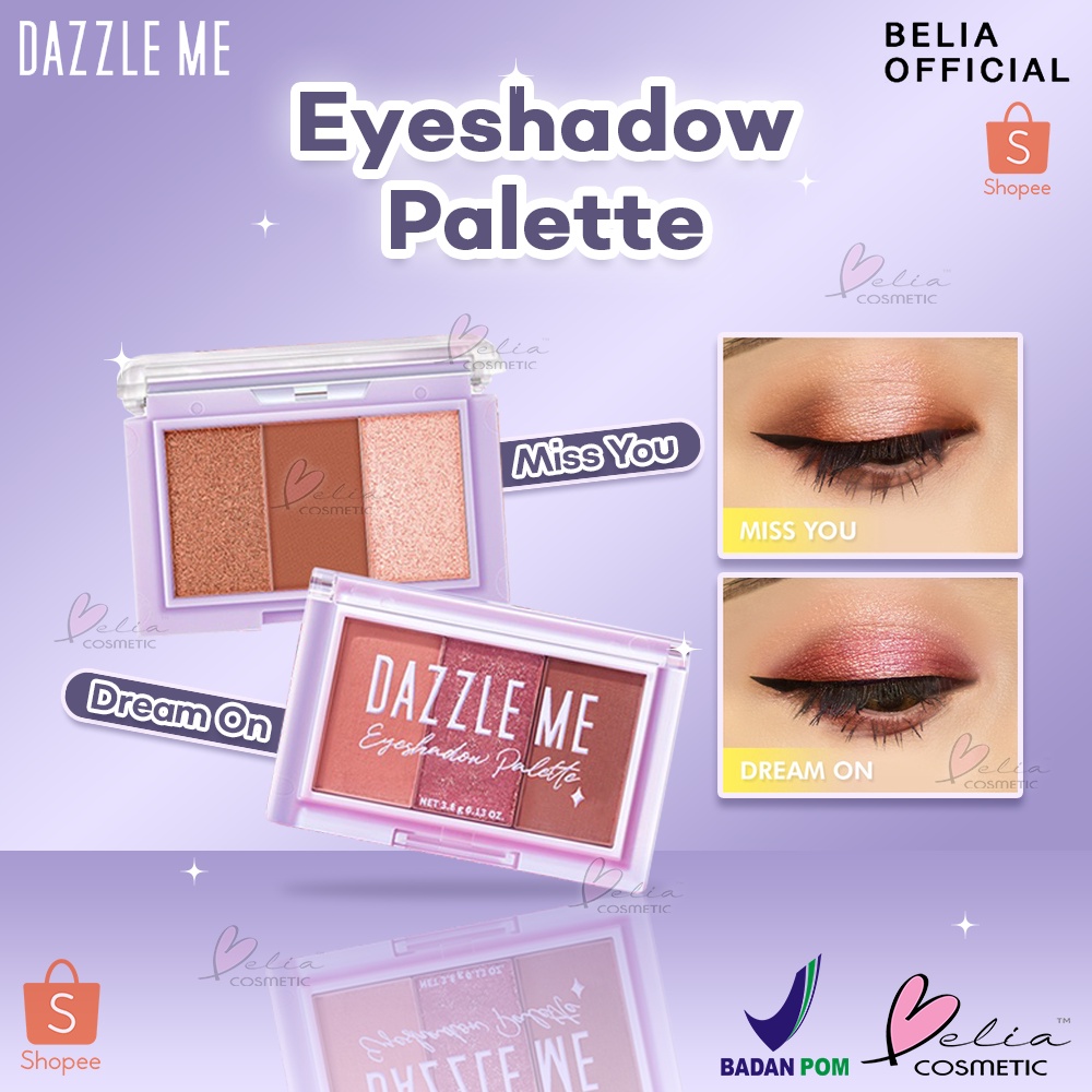 ❤ BELIA ❤ DAZZLE ME Cutie Pie Eyeshadow Palette 3 Colors | Eye Shadow | Riasan Mata | BPOM