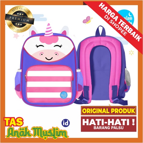 Tas Anak perempuan karakter Unicorn untuk usia PAUD TK Brand ORI Moslem Kids