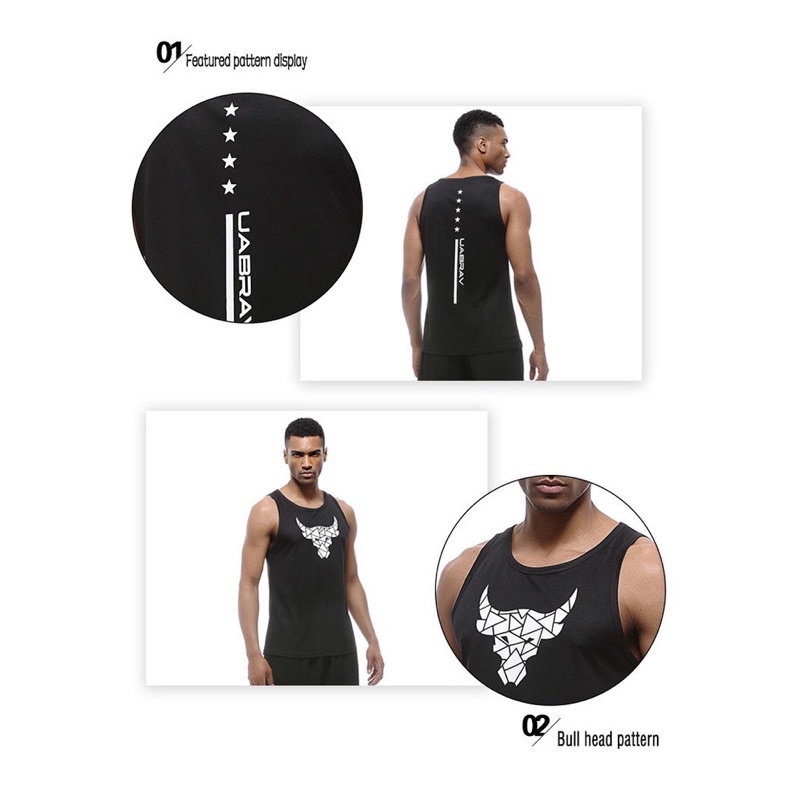 KAOS SINGLET SPORT IMPORT PRIA FITNES OLAHRAGA DRY FIT CEPAT KERING WI4