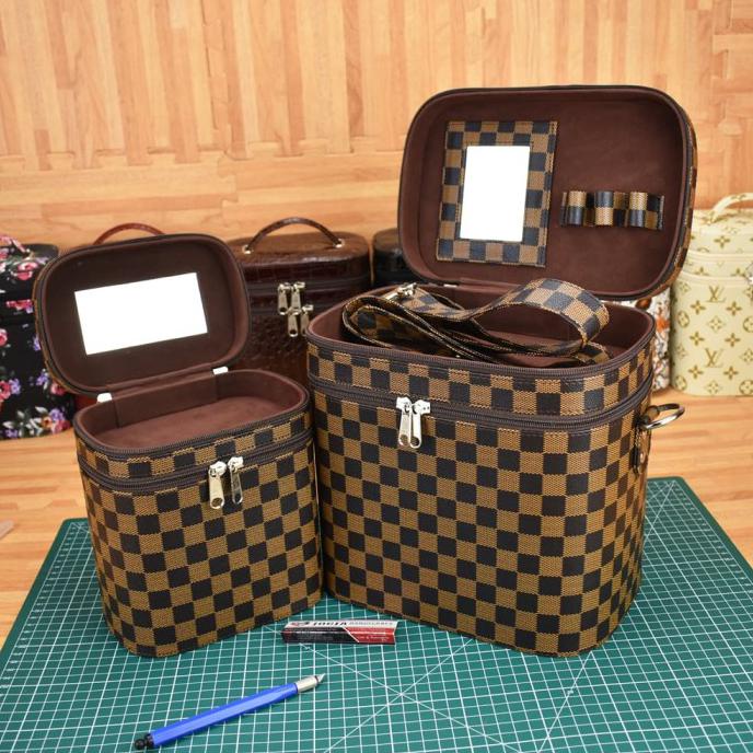 Buruan Serbu] Set Tas Kosmetik Jumbo Dan Standart Warna Dan Motif Lengkap