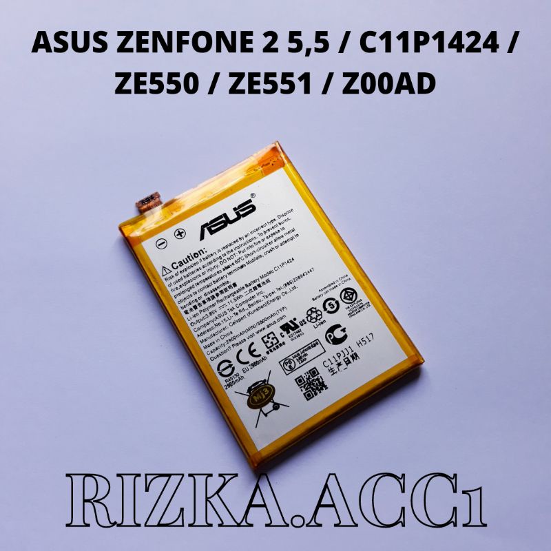 Baterai Batre Hp Asus Zenfone 2 5,5&quot; C11P1424 ZE550 ZE551 Z00AD Battery Hp