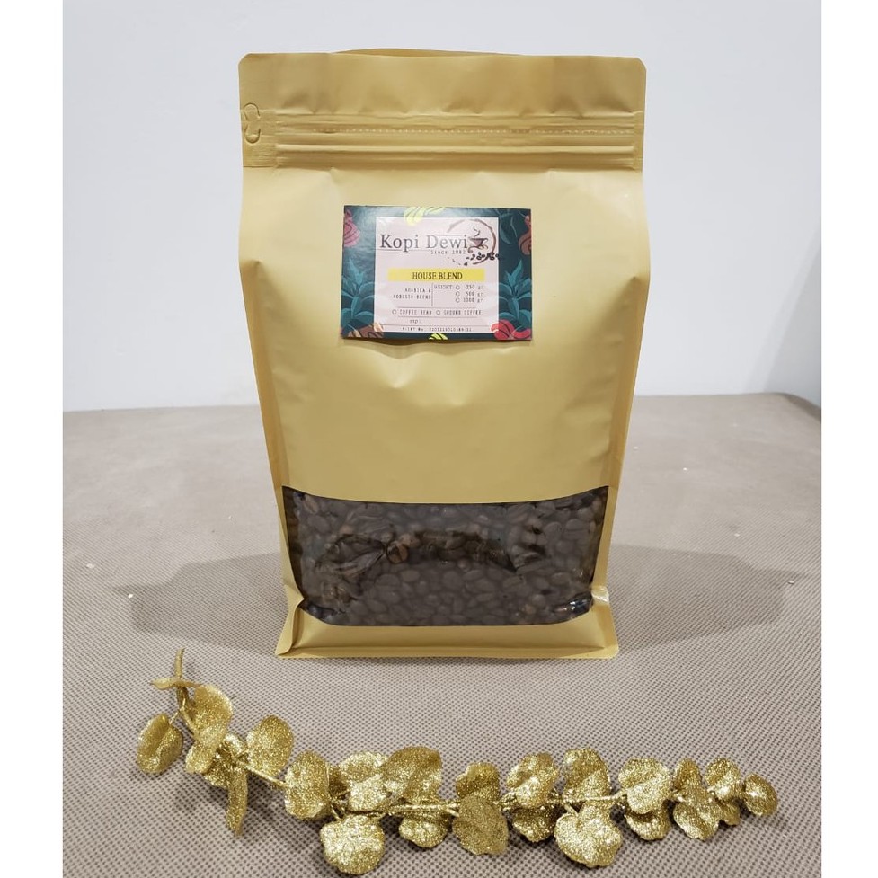 

Kopi House Blend 500 gr Kopi dewi - Kopi Biji / Bubuk Mix Arabica & Robusta