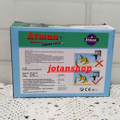 Atman AT-201 AT 201 AT201 mesin Pompa filter power head Aquarium aquascape powerhead