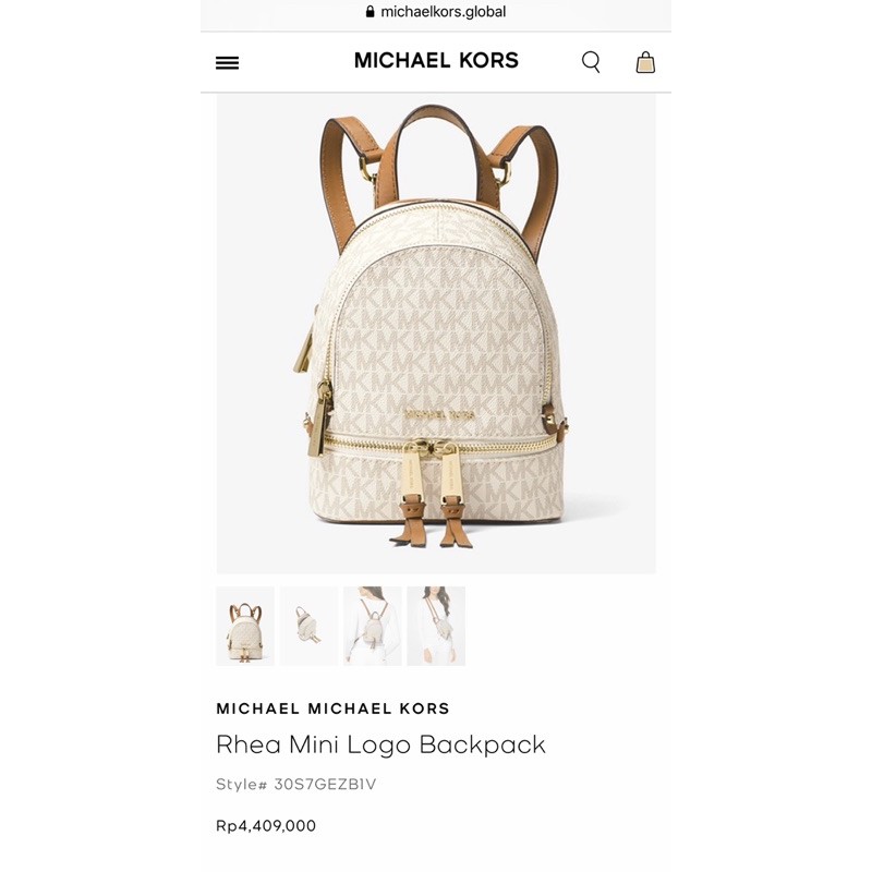 4.4JT Michael Kors Rhea Mini Logo Backpack Original (MK)