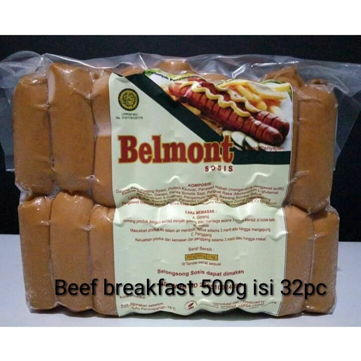 Sosis belmont breakfast / belmont bratwurst (keju, blackpepper) bandung