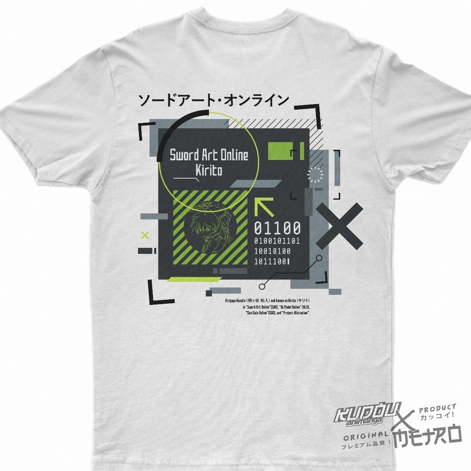 Tshirt Anime Sword Art Online SAO Kirito Kaos Anime Asuna Kirito Game