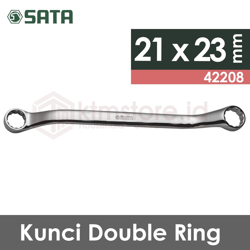 42208 Double Box End Wrench 21 mm X 23 mm SATA TOOLS KUNCI RING