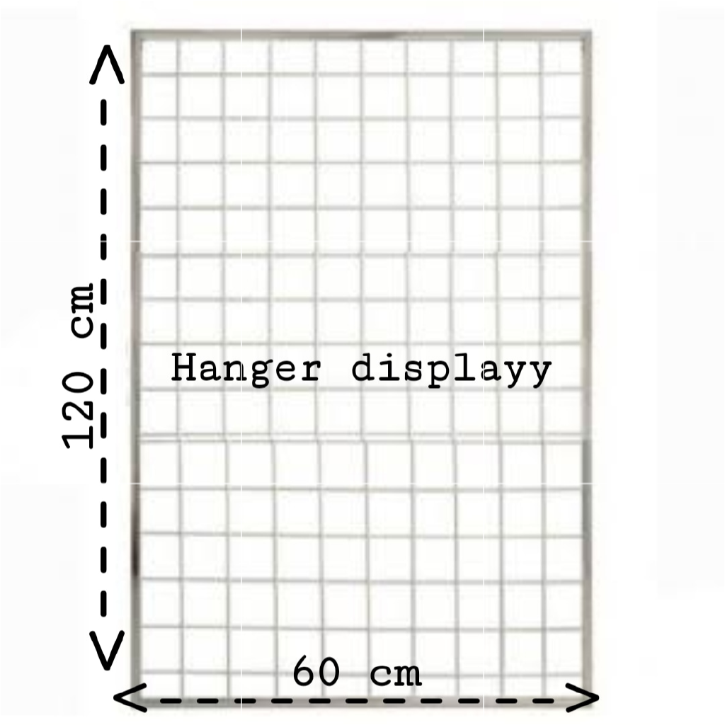 WIREMESH 60 x 120 CM PUTIH KAWAT RAM DINDING WIRE GRID DEKORASI
