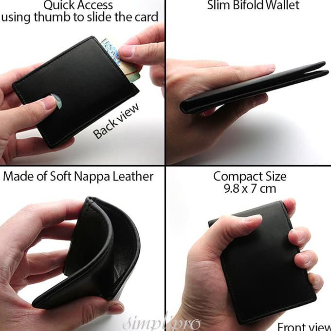 Dompet Kulit Pria Tipis Mini Slim Wallet (Kulit Sapi Asli)