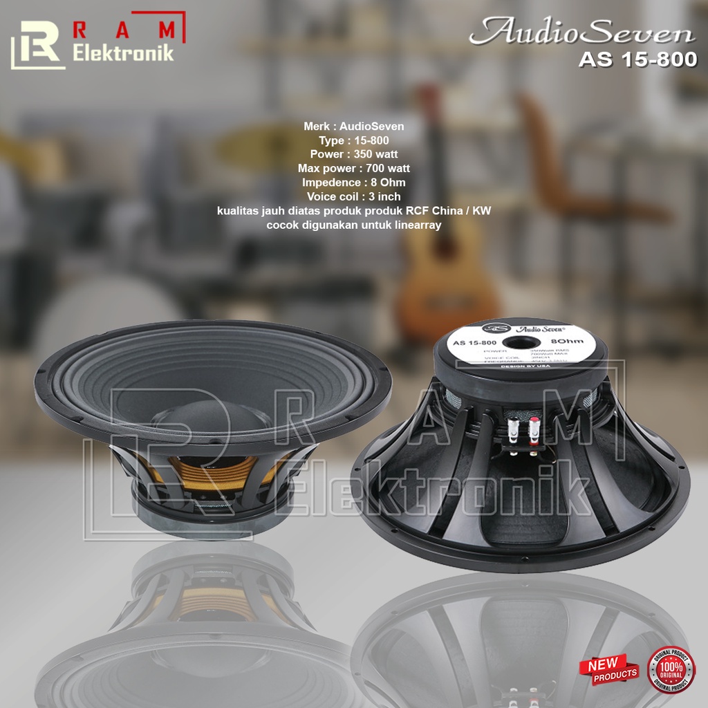 Komponen Speaker 15 Inch Audio Seven AS 15800 / AS 15 800 / AS15 800 Original