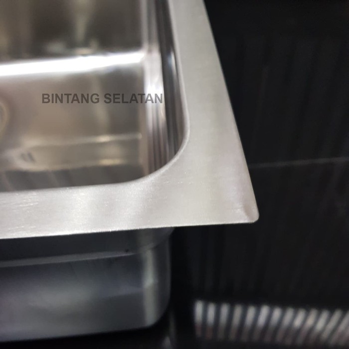 KITCHEN SINK BAK CUCI PIRING STAINLESS 540x440x200 COSMIC QUARTE 55