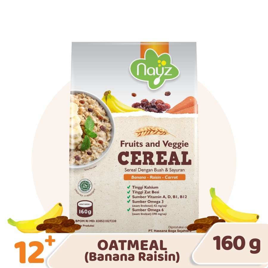 NAYZ Baby Cereal 160gr Oatmeal Sereal Bayi dan Lansia