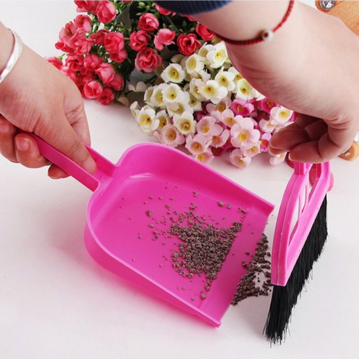 ♫ Megata ♫ A006 Mini Dustpan Set Sapu Mini Pengki Serokan Mini Nyapu Karpet Mobil Pembersih Meja