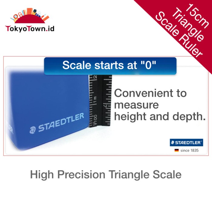 

Cuci Gudang Staedtler High Precision Triangle Scale Ruler Hot Sale