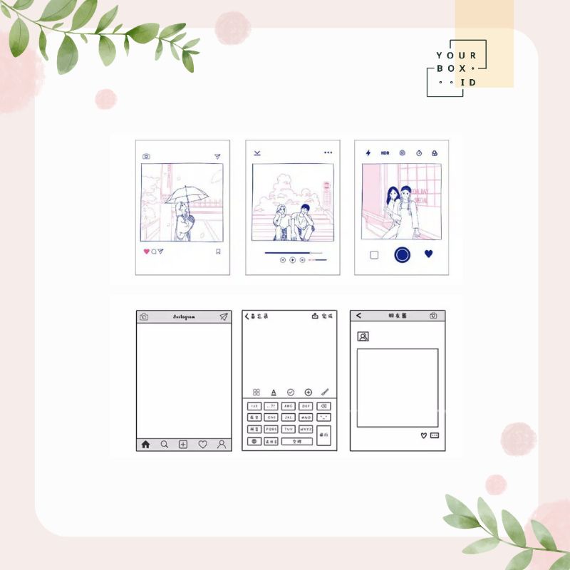 

Mini Kalkir Polaroid Deco Bujo isi 6pcs