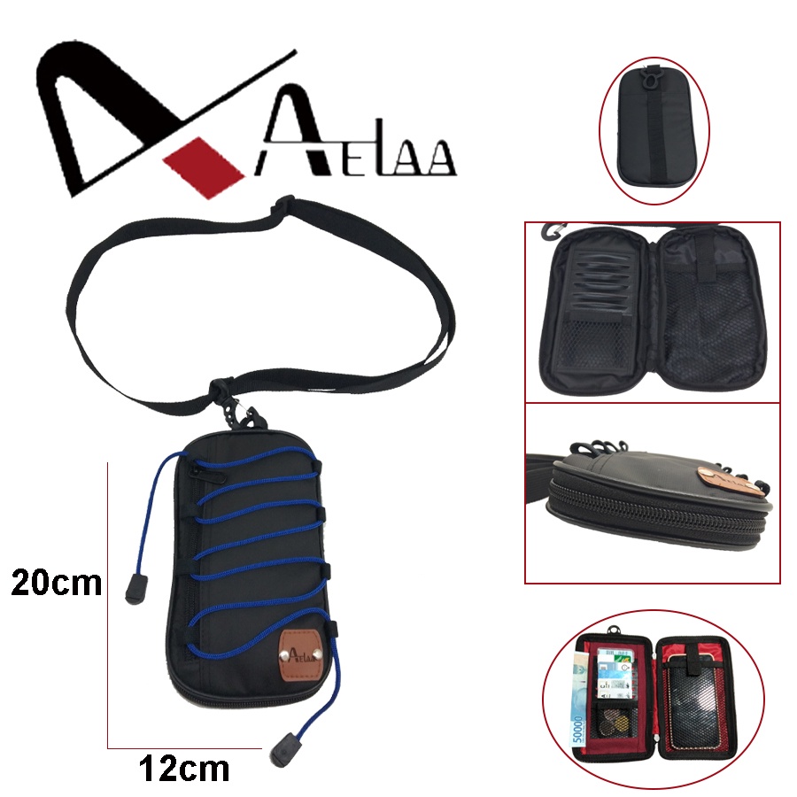 tas kalung tas sako wallet tas pria tas wanita cash handphone card