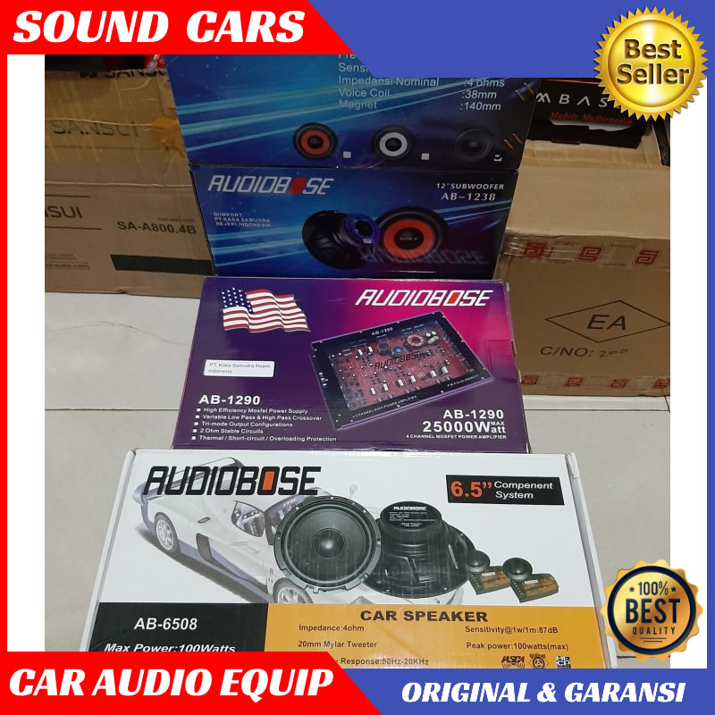 Paket /Power AUDIOBOSE / Subwoofer AUDIOBOSE / Speaker SPLIT AUDIOBOSE Best Quality Garansi