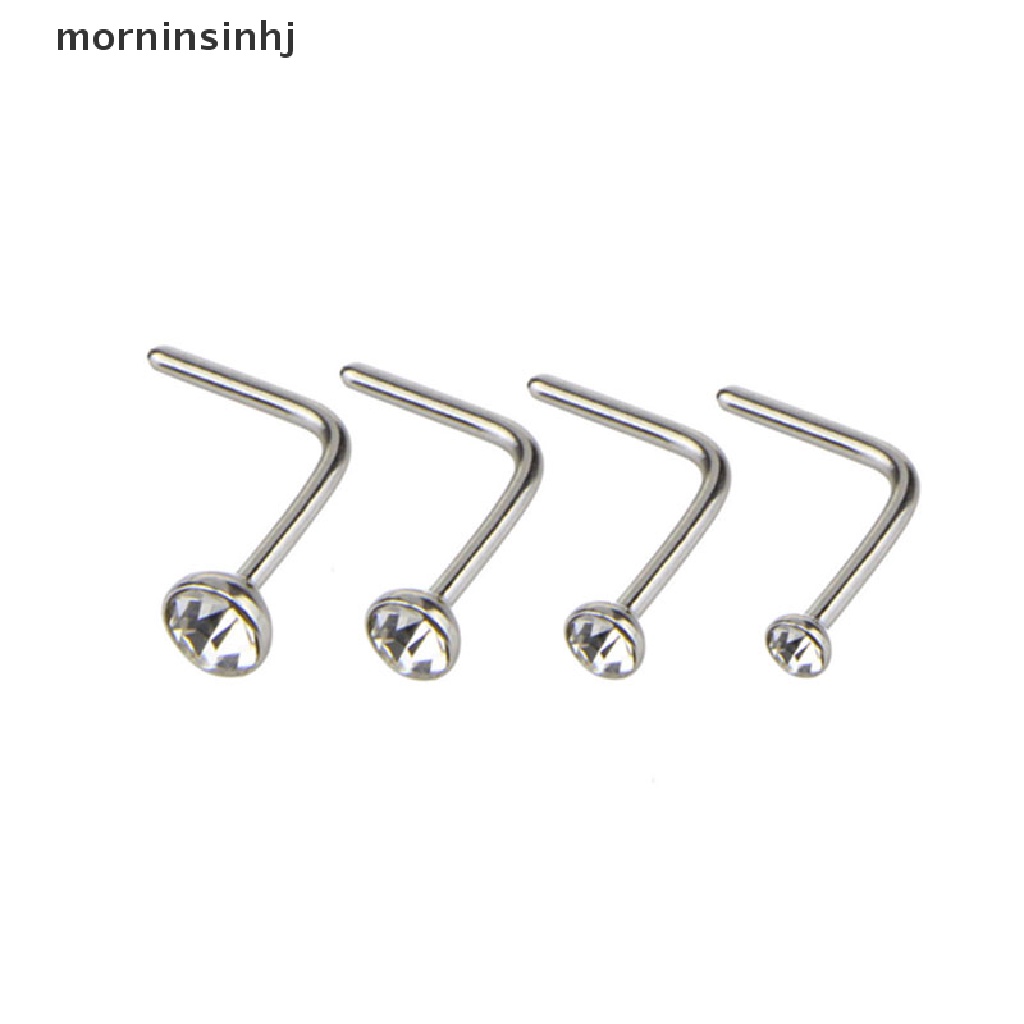 Mornin 20pcs / Set Cincin Tindik Hidung / Tulang Rawan Telinga / Tubuh Hias Kristal