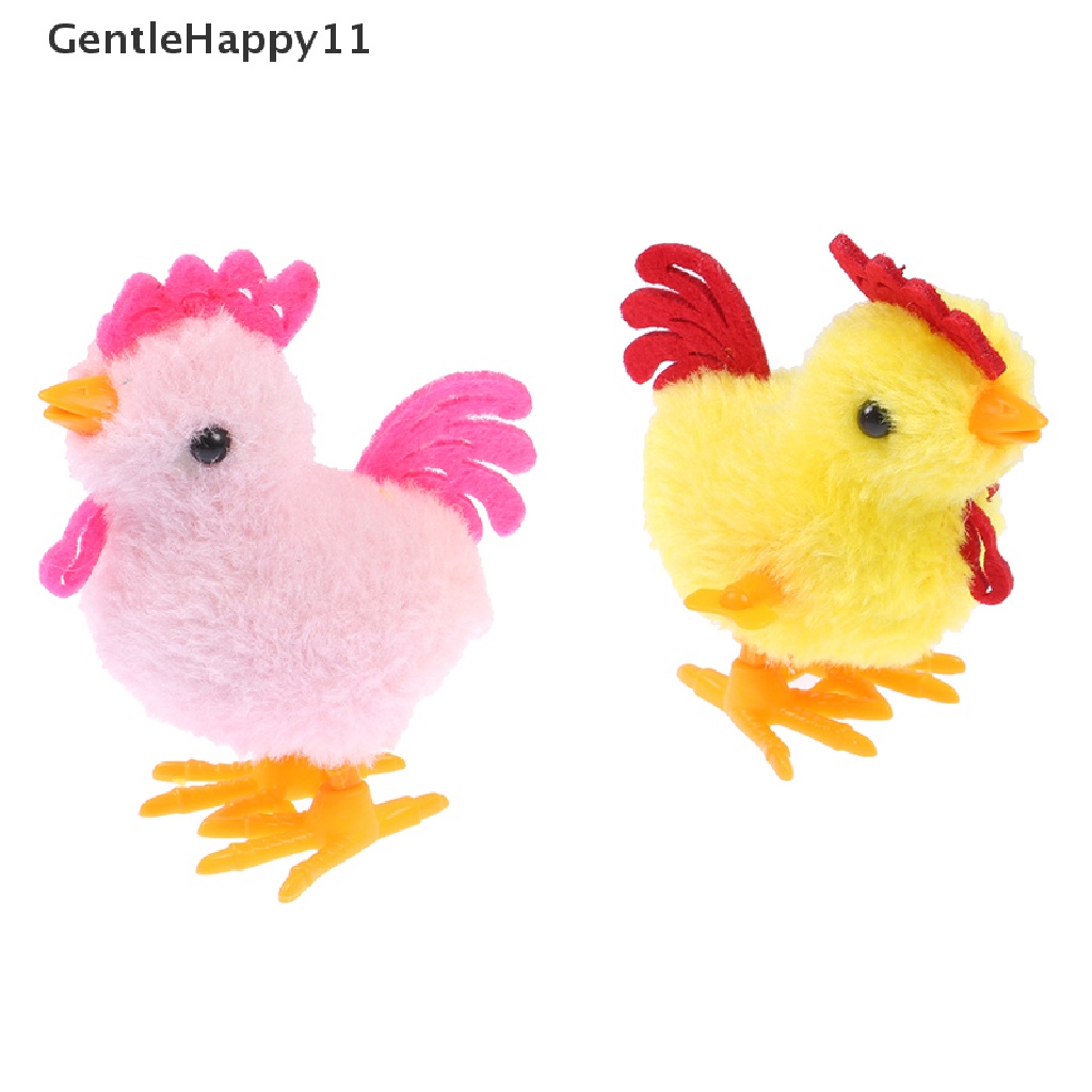 Gentlehappy Mainan Edukasi Anak Ayam Plush Model Clockwork / Putar Jalan / Lompat