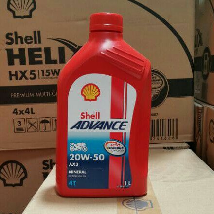 OLI MESIN MOTOR SHELL ADVANCE AX3 1 LITER