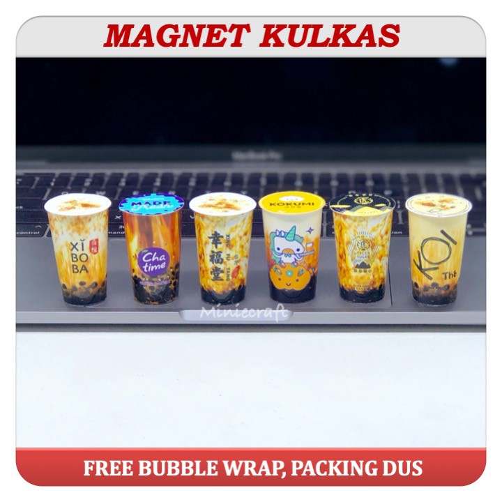 MAGNET KULKAS / GANTUNGAN KUNCI MINIATUR CUP BOBA