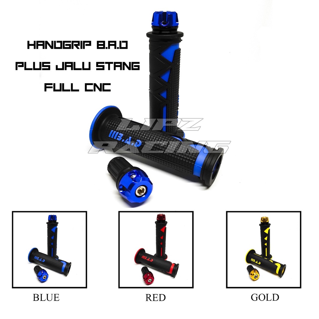 HANDGRIP B.A.D SHARK PLUS JALU STANG VARIASI FULL CNC UNIVERSAL BEBEK / MATIC