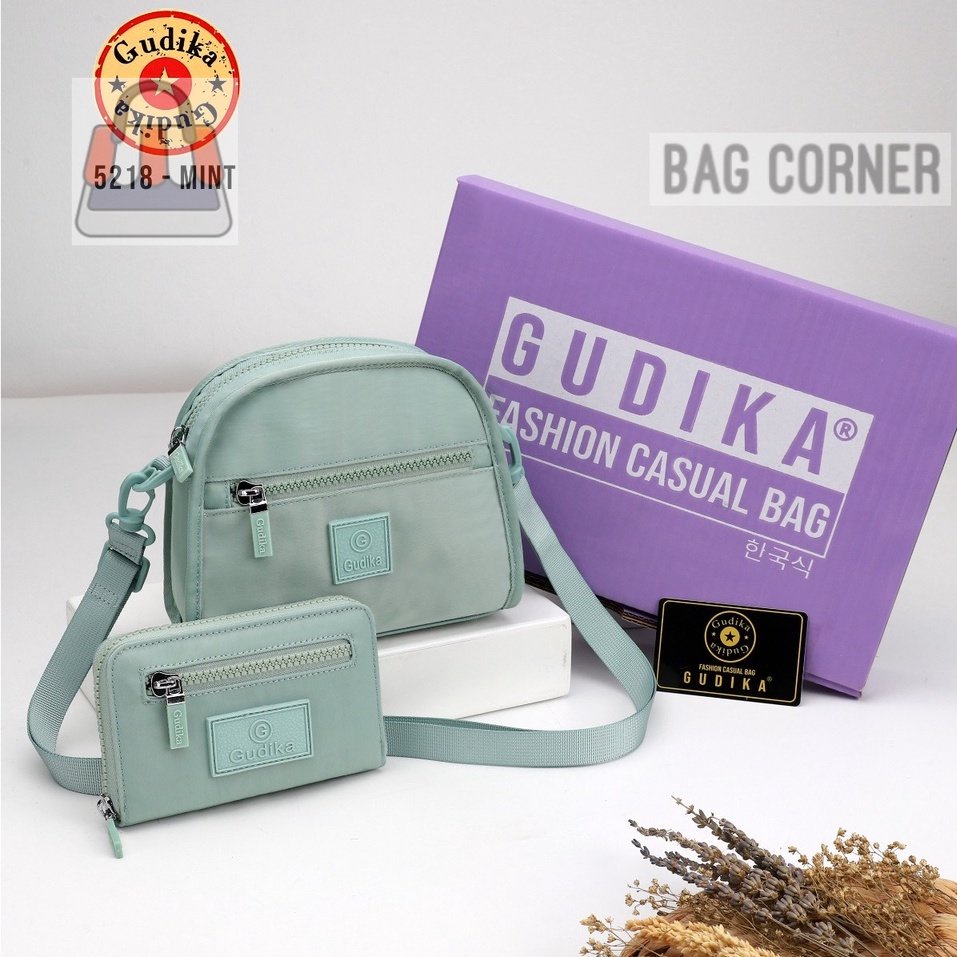 BagCorner - GUDIKA Bag 5218 - Tas Gratis Dompet Kekinian Import Original - Tas Selempang Wanita Terb