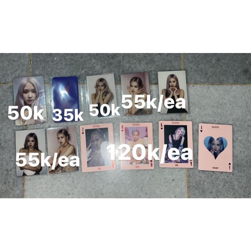 PC ROSE BLACKPINK OFFICIAL THE ALBUM HYLT LISA THE SHOW ICE CREAM PLAYING CARD