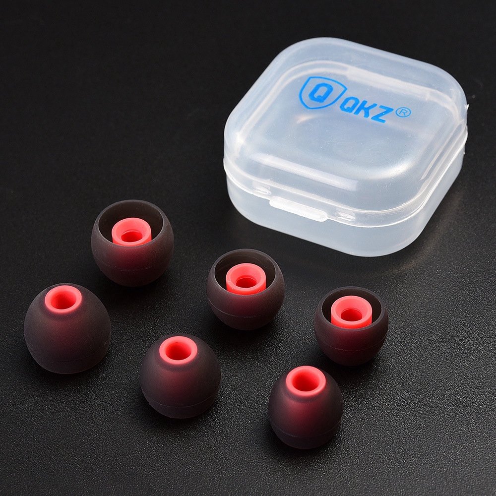 3 Pairs(S/M/L) QKZ In-Ear Earphone Soft Silicone Case Replacement Eartip Earbud Cushions Ear pads