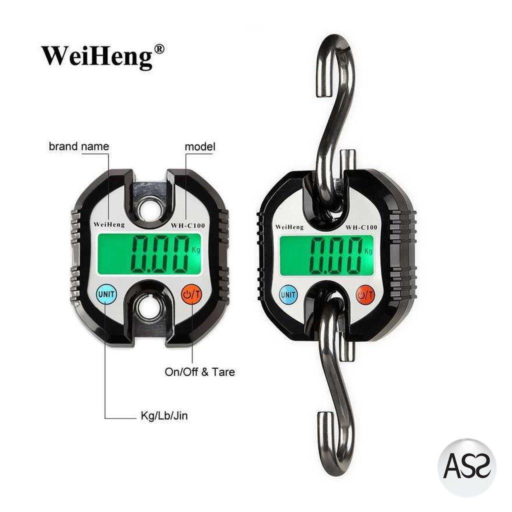 ASS Shop - WeiHeng Timbangan Koper Digital 150kg 50g - WH-C100