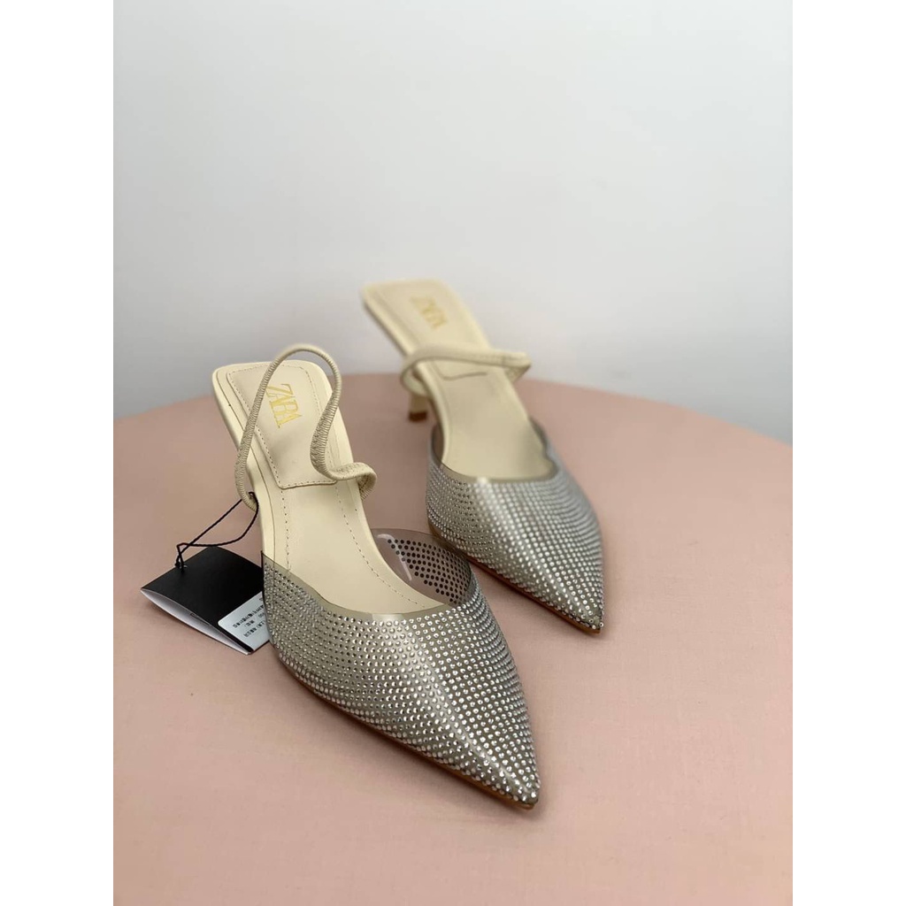 [7.7 Boombastis Sale⚡] - SEPATU WANITA ZS389 BLINK VYNIL MULES HEELS PREMIUM IMPORT