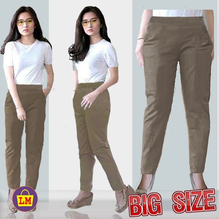 TERMURAH TERLARIS Celana Wanita Jumbo Jogger Panjang SIMPLE STANDAR &amp; JUMBO XL XXL XXXL LMS 08339 08342 08345