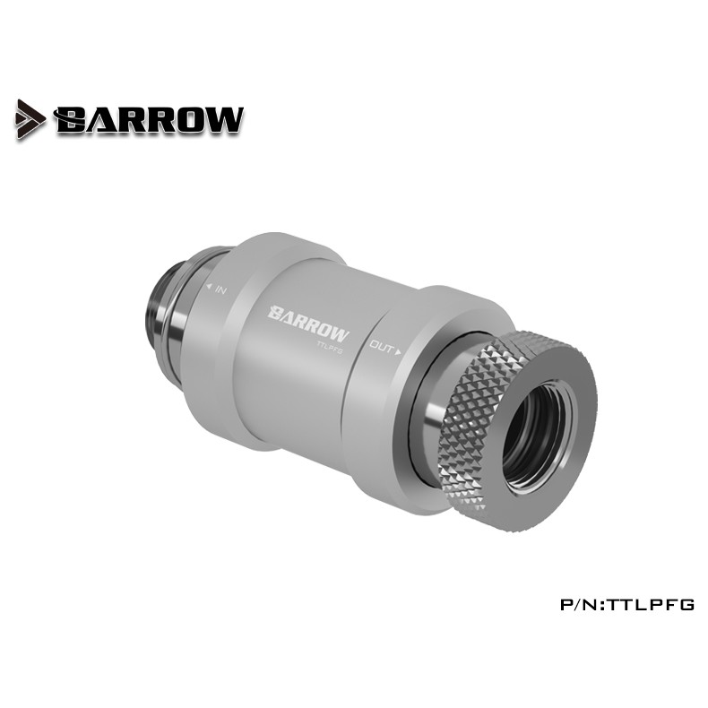 BARROW TTLPFG Flat Push Type Check Valve M-F Silver