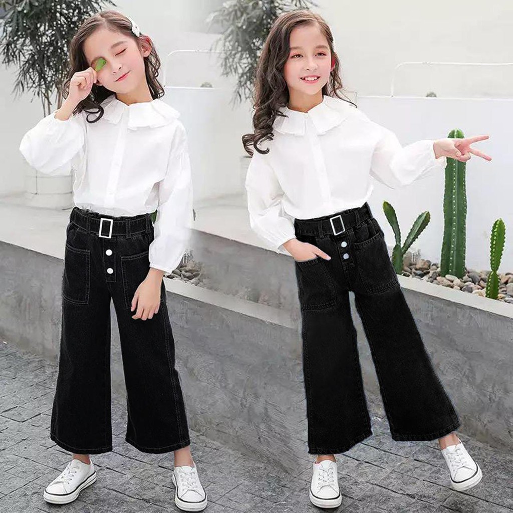 A15 Set Pevita Set anak2 atasan lengan pjg bahan katun paris LD 7