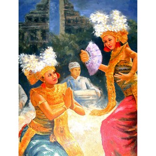 REPRO DIGITAL LUKISAN PENARI BALI LEGONG BALINESE REPRO DIGITAL LUKISAN PENARI BALI LEGONG BALINESE
