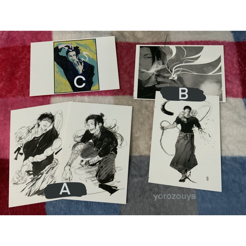 [READY] BACA DESKIRPSI Postcard Jujutsu Kaisen Fanmerch Geto Suguru Fushiguro Toji by YUD