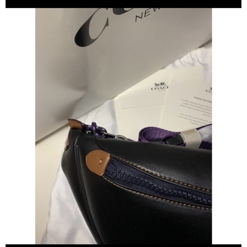 tas waistbag pria cowok coach rivington utility original